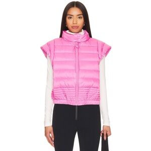 Goldbergh Roxie Waterproof Quilted Puffer Vest Miami Pink DE 36 Medium NWT